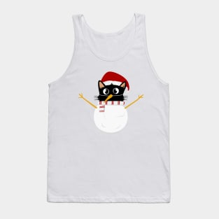 Funny christmas snowcat Tank Top